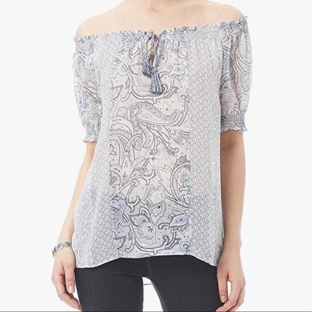 Joie Silk Peasant Top